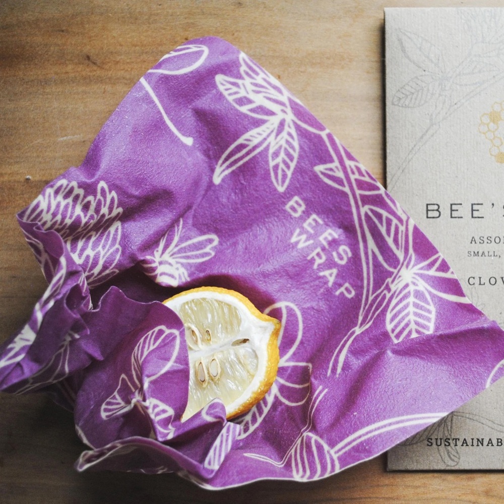 Bee's Wrap Clover Print - Mimi's Purple Assorted Size (Set of 3)